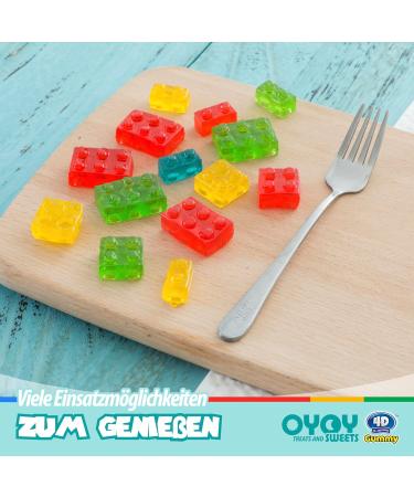 AMOS 4D Edible Fruit Rubber Building Blocks 100g Bag | Perfect for Kids' Birthdays & Muffin Decorations | International Shipping Available - Buy Online on GoSupps.com