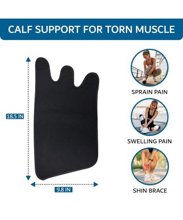LCK UK Adjustable Calf Support Sleeve for Muscle Pain Relief - Compression Shin Brace for Running Sports Recovery - Reduces Swelling - Men and Women (Black) - Buy Online on GoSupps.com