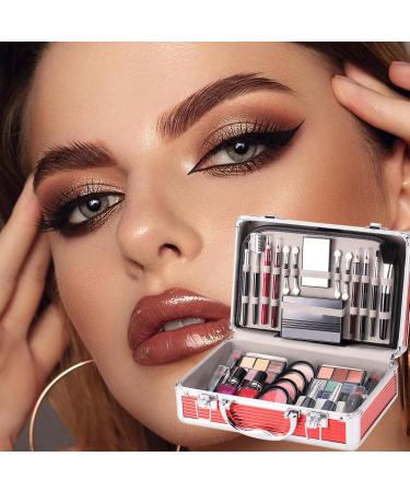  G n rique Makeup Set Multi-Functional Makeup Case Eyeshadow Kit Blush Palette Eyebrow Pencil Lipstick Set Nail Polish Brush For Women Travel & Parties - Buy Online on GoSupps.com
