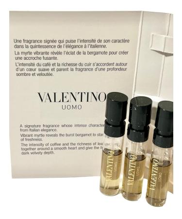 Valentino Uomo Men Sample Spray Vial Eau De Toilett EDT Perfume Set of 3 Bergamot Myrtle Leather 0.02 Fl Oz (Pack of 3) - Buy Online on GoSupps.com