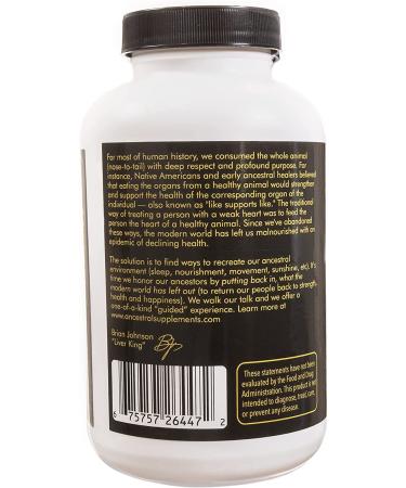 Ancestral Supplements Mofo  Supplements for Men Support Testosterone Levels and Overall Men's Health and Wellness  Non-GMO Grass Fed Beef Organ Supplement with Liver  No Fillers  180 Capsules - Buy Online on GoSupps.com