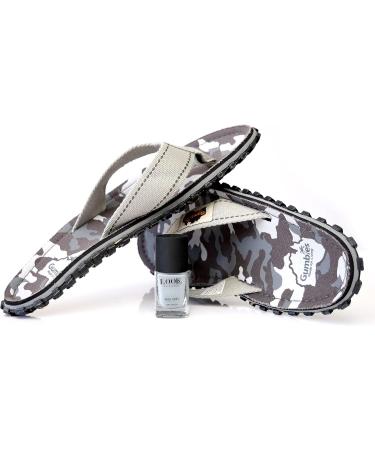 Gumbies Toe Separator Set - Original Gray Camouflage | Women's Toe Separator Sandals & Bathing Flaps | Size 41 EU - Buy Online on GoSupps.com