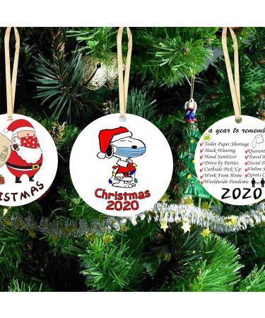 2020 Year of Quarantine Christmas Tree Ornament - Double-Sided Printed Acrylic Decoration for Family & Friends - Buy Online on GoSupps.com