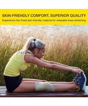 BRACOO Knee Brace with Side Stabilizers - Compression Sleeve for Arthritis Pain & Injury Recovery - Small Gray - Buy Online on GoSupps.com