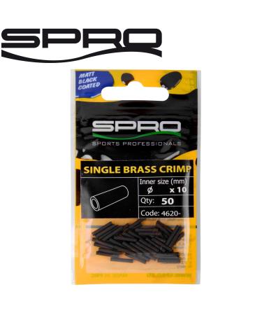 SPRO Matt Black Single Brass Crimp - 50 squeezing sleeves for steel fronts clamping sleeves for spinning pressure criminal lust for steel leader 0.8mm - Buy Online on GoSupps.com