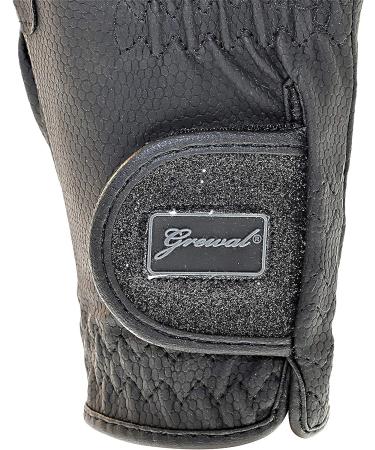 Isabella Synthetic Leather Horse Riding Gloves - Touch Screen Capable, Reinforced Fingers, Expert Fit - Black Medium - Buy Online on GoSupps.com