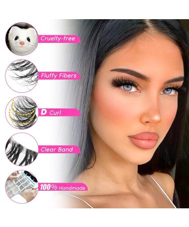 Focipeysa Natural Cat Eye D Curl False Eyelashes - Wispy Faux Mink Lashes with Clear Band for a Stunning Eyelash Extension Look - Buy Online on GoSupps.com