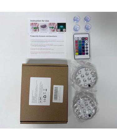 Daphomeu Underwater Lights - Remote-Controlled Waterproof RGB Multi-Color Pool & Spa Decor (2 Pack) - Buy Online on GoSupps.com