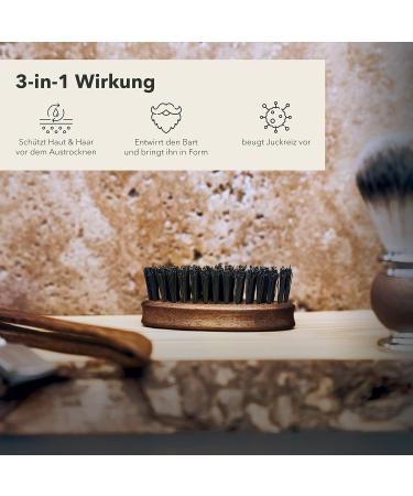 St rtebekker Premium Beard Brush - Made in Germany | Sustainable Bionifil Bristles | Prevents Itching & Shapes Your Beard | Nussbaumholz - Klein Size - Buy Online on GoSupps.com