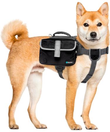 PETAMI Hundred Sack Saddlebag for Medium & Large Dogs | Reflective Hiking Dog Vest with Side Pockets - Buy Online on GoSupps.com