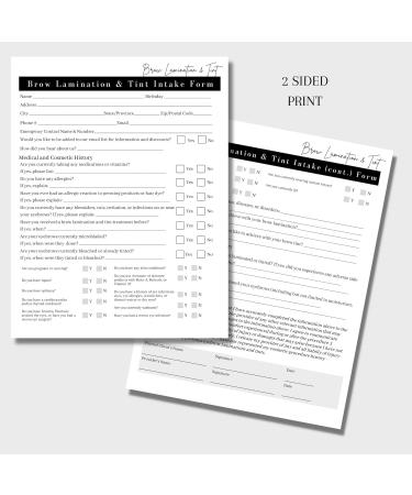 Eyebrow Lamination Approval Form Set - 75 Pieces | 21.6 x 27.9 cm - Intake & Reversing Forms for Professionals - Buy Online on GoSupps.com