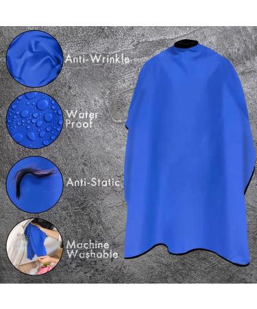 King Midas Empire Professional Salon Cape - Waterproof Anti-Static & Stain Resistant - Snap Closure - Blue - Buy Online on GoSupps.com