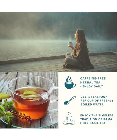 Organic Tulsi Tea Rama Holy Basil Leaf 250g Loose Leaves Premium Herbal Tea Ocimum Tenuiflorum Tulasi Shyama Tulsi Caffeine-Free | DRAGONFLY HERBS Tulsi RAMA - Buy Online on GoSupps.com