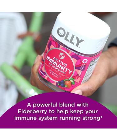 Olly Gummy Active Immunity + Elderberry 45 Gummies - Berry Flavor, 45 Count - Buy Online on GoSupps.com