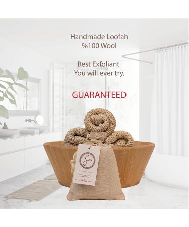 Natural Loofah Exfoliating Body Scrubber - Handmade Back Scrubber for Men & Women | Deep Clean Skin Care Bath Accessories - Buy Online on GoSupps.com