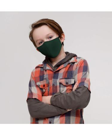 Shop Weddingstar Children's Washable Fabric Masks - Reusable Adjustable Dark Green with Filter Bag - Buy Online on GoSupps.com