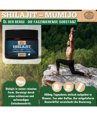 Barn Estate Shilajit Original Resin Important certified Shilajit resin pure 50 g origin 100 Himalaya + measuring spoon I hand harvest + filling laboratory tested in Germany SCHEUNENGUT - Buy Online on GoSupps.com