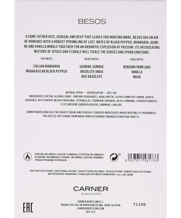 Carner Barcelona BESOS Eau de Parfum Natural Spray 100ml - Buy Online on GoSupps.com