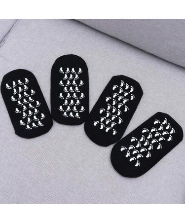 Minkissy 3 Pairs Spa Gel Socks for Foot Care - Ultimate Protection for Dry Cracked Skin | Black Essential Oil Infused Foot Socks - Buy Online on GoSupps.com