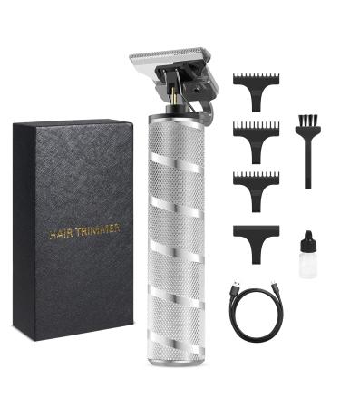 Hair Clippers Men Professional T Blade Hair Trimmer Precision Beard Trimmer Cordless Electric Haircut Clippers for Adult Kids Adjustable Grooming Kit with Guide Combs for Home Barber Use Silver - Buy Online on GoSupps.com