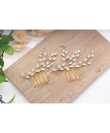 Handmade Wedding Hair Comb Set - Kercisbeauty Blue Crystal Bridal Accessories - Buy Online on GoSupps.com
