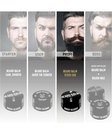 Angry Beards STEVE THE CEO Beard Balm - Premium Beard Care for Men Strong Fragrance & Natural Ingredients - International Shipping Available - Buy Online on GoSupps.com