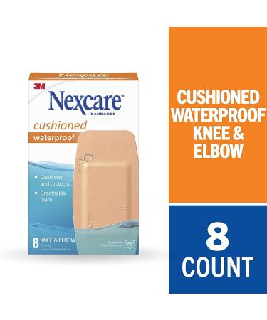 Nexcare Waterproof Cushioned Bandages Knee & Elbow 2 x 4 in 8 Count Beige 8 - Buy Online on GoSupps.com
