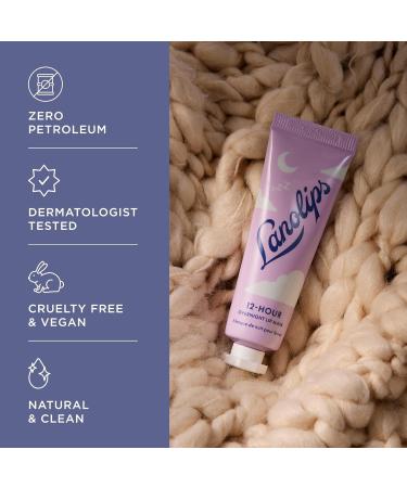 Lanolips 12 Hour Overnight Lip Mask - Rich Lanolin Lip Balm with Hyaluronic Acid Vitamin C & Ceramides - Restore Soften & Replenish While You Sleep - Cruelty-Free Hydrating Balm (0.52 oz / 15 g) - Buy Online on GoSupps.com