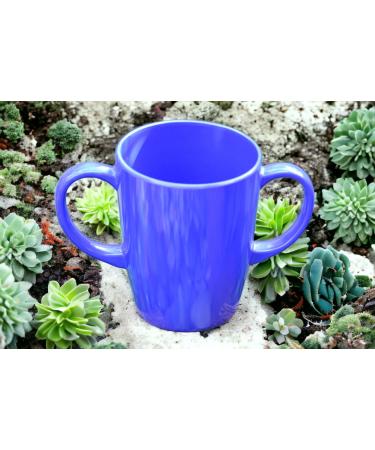 Rosa Lifestyle Lightweight Melamine Mug - 400ml/14oz Capacity - Two Handled Daily Living Aid for Elderly, Arthritis & Weak Grip - Blue - Buy Online on GoSupps.com