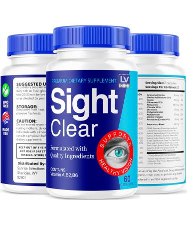 Sight Clear Pills For Eyes Sight Clear For Healthy Vision 20/20 Vision Vitamins 60 Capsules - Pack Of 3 - Buy Online on GoSupps.com