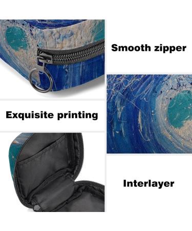 Menstrual Pad Bag with Zipper - Stylish Tampons Collection Pouch for Women & Girls - Hawaii Wave Design - Buy Online on GoSupps.com