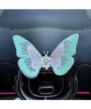 FRJINIE Butterfly Car Accessories Interior For Women Embroidery Fragrance Butterfly Decoration 3d Butterfly Car Decoration Exquisite Car Console Air Outlet Decor For Girls And Women (E) - Buy Online on GoSupps.com