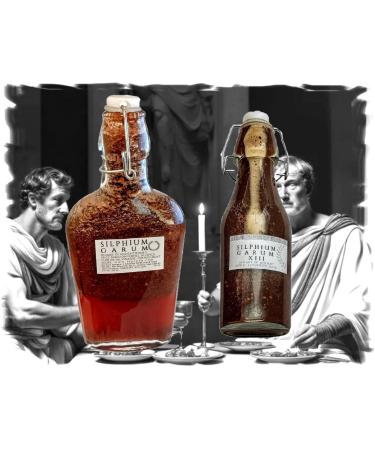 Garum with Silphium XXIII and Silphium Garum. A remake of ancient Roman sauce in combination with garlic and Mexican chilies