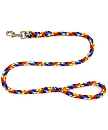 Dogeline large dogs jumbo with hand loop up to 80 kg / guide leash / practice line / training line very stable 17 colors (1m navajo (8 colors)) 1m navajo (8 colors)