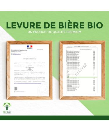 Bioptimal Organic Brewer's Yeast - Food Supplement - Live & Active - Skin for Hair Nails - Digestion Transit Probiotic - Made in France - Certified by Ecocert - 200 Capsules - Buy Online on GoSupps.com