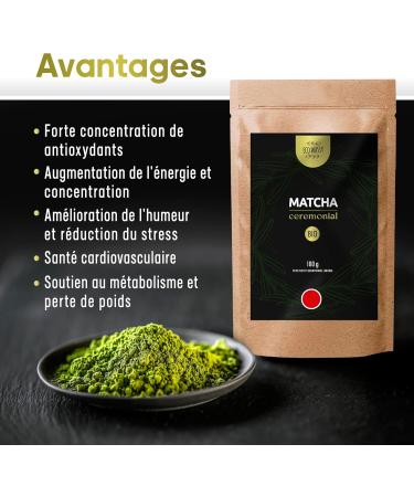 Organic Japanese Matcha Tea CEREMONIAL Quality Powder. 100% Natural. 100Gr Of Reducing Matcha Green Tea Powerful Detoxifier - Buy Online on GoSupps.com