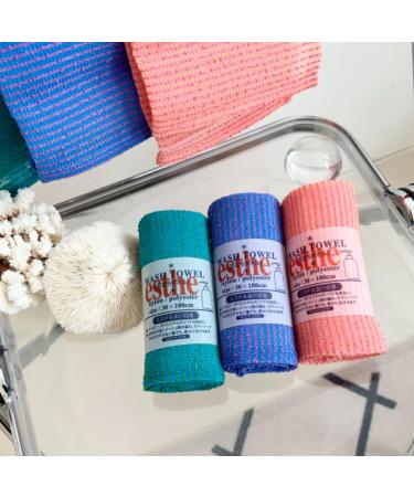 Exfoliating Shower Towel Set - Rip-Resistant Washcloths for All Skin Types | Made in Japan | International Shipping Available - Buy Online on GoSupps.com