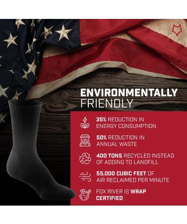 Fox River Her Diabetic Crew Socks - Black (1 Pair) - Buy Online on GoSupps.com