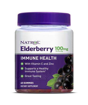 Natrol Elderberry Immune Health 100 mg 60 Gummies
