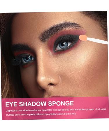 BELLIFFY 100pcs Double Ended Eyeshadow Brush Cosmetic Tool Latex Sponge Sponge Brush Makeup Tool Dual-side Eyeshadow Stick Cosmetic Applicator Eye Makeup Applicator 6.5x1.3cm White - Buy Online on GoSupps.com