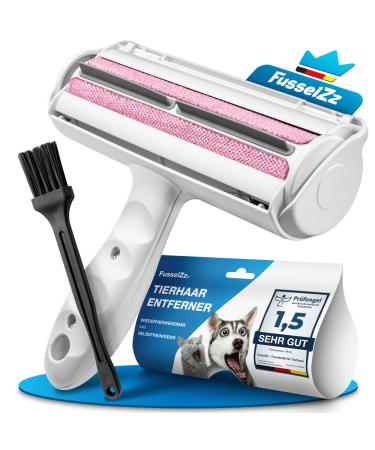 Fusselztz Home Premium lint roll pink animal hair - remove self -cleaning animal hair remover to the cat hair & dog hair reusable cat hair remover on sofa carpet & bed pink