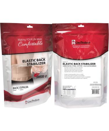 Swede-O Elastic Back Stabilizer | Medium Beige - Support & Comfort for Back Pain Relief - Buy Online on GoSupps.com