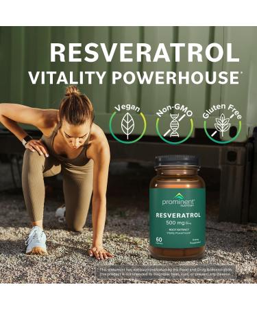 Prominent Nutrition Resveratrol Supplement Anti-Aging and Immune Support 98% Pure Trans-Resveratrol Supplement 500 mg 30 Day Supply - 1 Pack 60 Count (Pack of 1) - Buy Online on GoSupps.com