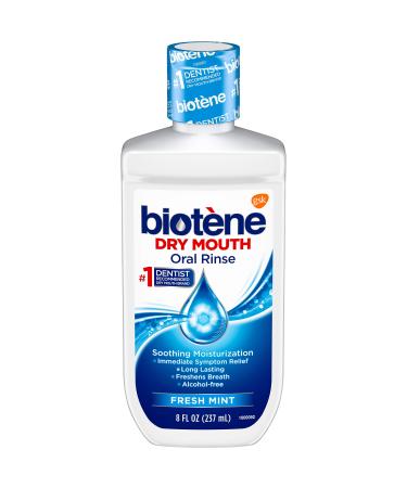 Biotene Fresh Mint Moisturizing Oral Rinse Mouthwash  Alcohol-Free  for Dry Mouth  8 ounce 8 Fl Oz