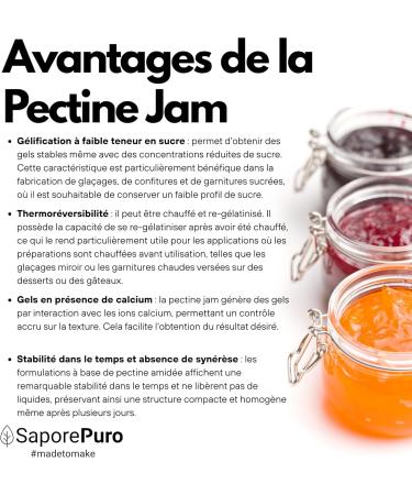 Saporepuro Pectine Jam en poudre 100 g LMA SANS GLUTEN id ale pour confitures faible teneur en sucre - Buy Online on GoSupps.com