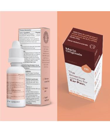 Marie Originals Herbal Earache Relief Eardrops | Homeopathic Remedy for All Ages | Swimmers Ear Drops | .5oz, 2-Pack - Buy Online on GoSupps.com