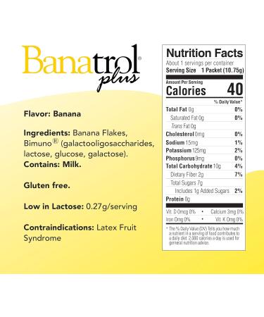 Banatrol Natural Anti-Diarrheal for IBS Relief - 21 Servings (Banana) - Buy Online on GoSupps.com
