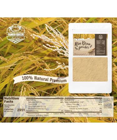 8oz Farmer Queen Korean Rice Bran Powder - Protein & Fiber Rich Dietary Supplement - Buy Online on GoSupps.com