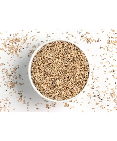 Unhulled Sesame Seeds  2 Pounds  Non-GMO Verified  Whole Natural Raw White Sesame Seeds  Kosher  Vegan  and Keto  Bulk Sesame. High in Calcium  Iron  and Fiber. Perfect for Stir-fries  Noodles - Buy Online on GoSupps.com