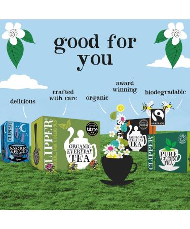 Clipper Fairtrade Organic English Breakfast Tea Bags - 80 Black Tea Bags | Eco-Friendly, Sustainable & Fair Trade - Buy Online on GoSupps.com